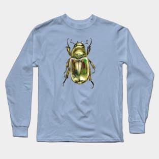 Golden Sacred Scarab Long Sleeve T-Shirt